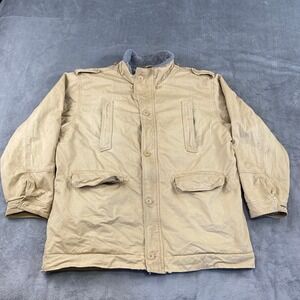 VTG Tommy Hilfiger Jean Sherpa Lined Field Jacket Khaki Men XL 90s Parka Utility